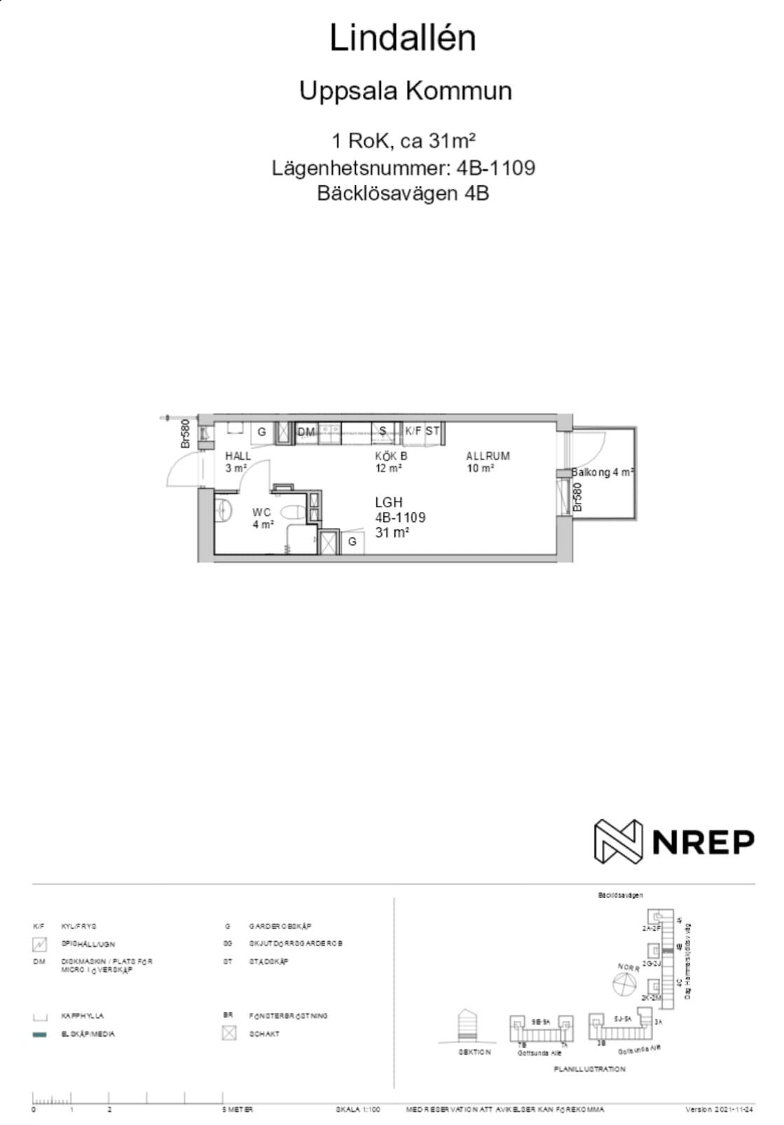 1-rum lägenhet i Uppsala, Bäcklösavägen - bild 1